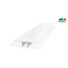 Профиль для поликарбоната ROYALPLAST HP соединительный белый-матовый 4мм 6000мм Профиль для поликарбоната ROYALPLAST HP соединительный белый-матовый 4мм 6000мм